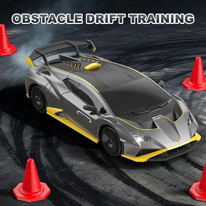 Lamborghini Remote Control Car, 1:18 Scale Lambo Toy Car, Officially Licensed Fast Rc Cars with Led Light, Race Car Toys for 4-12 Boys Girls Adults Birthday Ideas Gift.