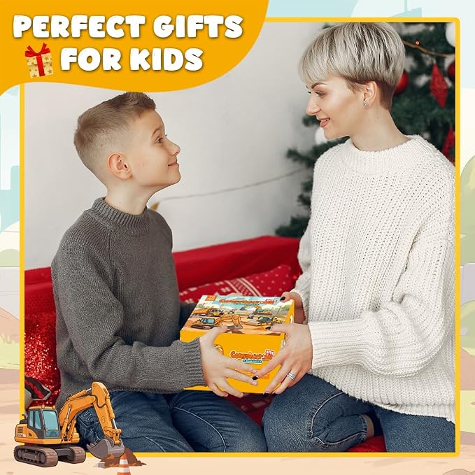Puzzles for Kids Ages 4-6 - Educational Toys for 4+ Year Old Boys & Girls - 70PCS Construction Site Floor Jigsaw Puzzles - Gifts for Grandkids (Construction Site)