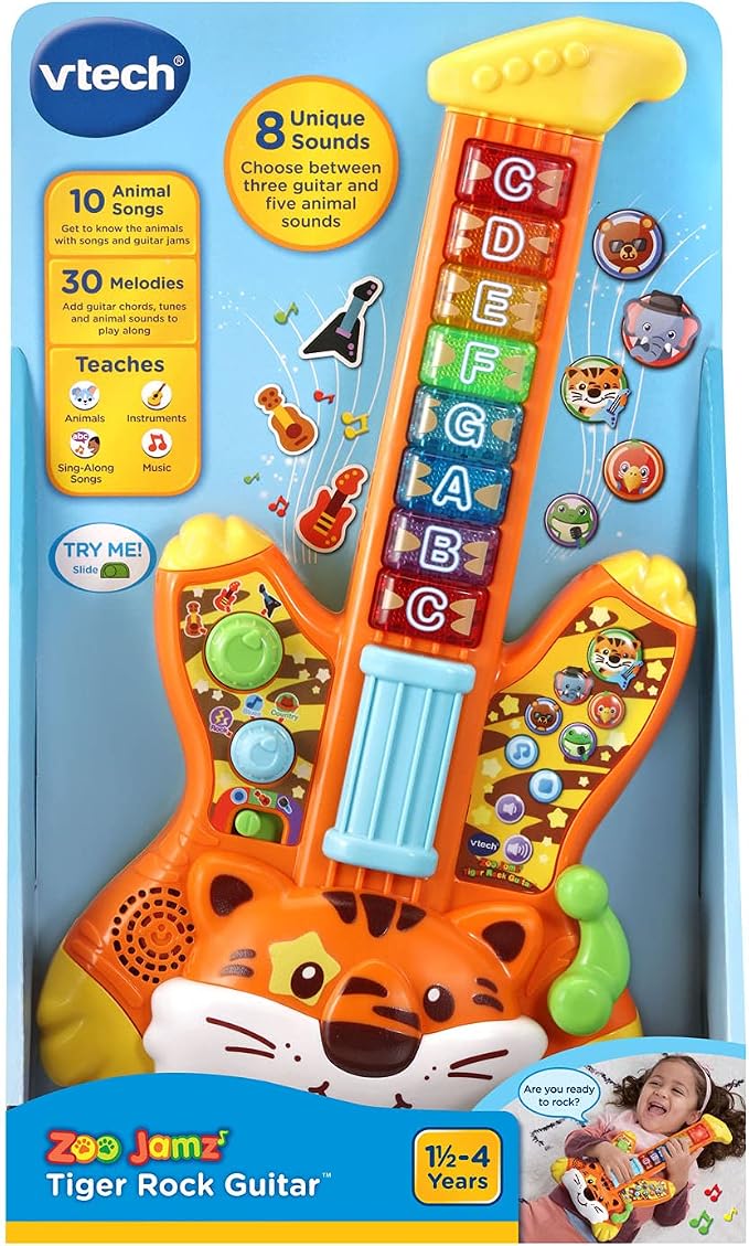 VTech Zoo Jamz Tiger Rock Guitar, Orange