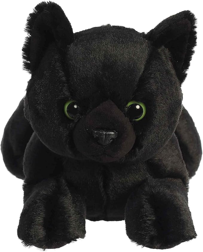 Aurora® Adorable Flopsie™ Twilight Cat™ Stuffed Animal - Playful Ease - Timeless Companions - Black 12 Inches
