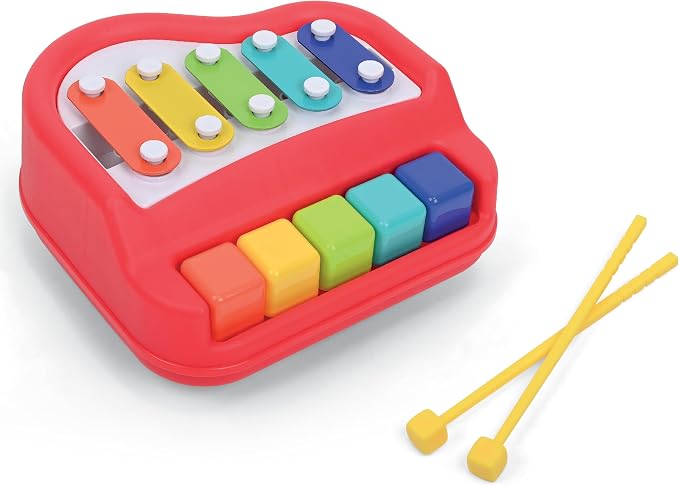 Kidoozie Happy Keys Music Maker - Musical Fun for 12 Months + Toddlers - 2-in-1 Piano & Xylophone!