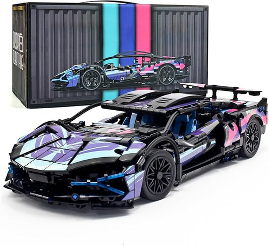 MOCBROPCS STEM Building Car, 1:14 Building Blocks and Construction Toy, Collectible Super Technical Lambo Cars, Gifts for 8-16 Year Old Boys and Adults (1314 pcs)
