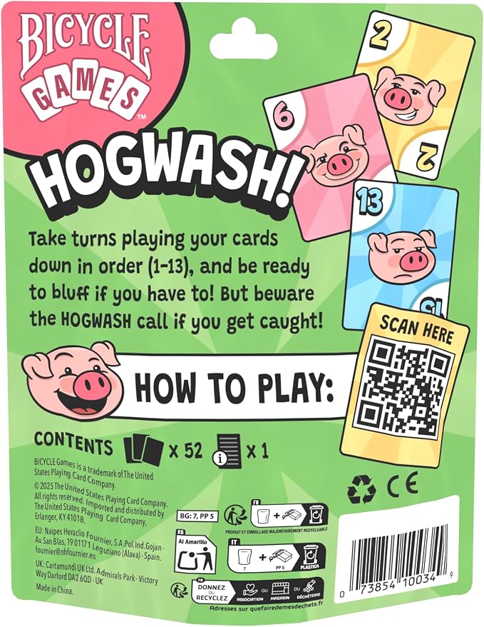 Bicycle Games Kids Collection x3- Hogwash, Trash, Cats in The Corner– Family-Friendly Strategy Card Game for Kids, Teens & Adults, Easy-to-Learn Gameplay, Fun Cat-Themed Game Night Activity
