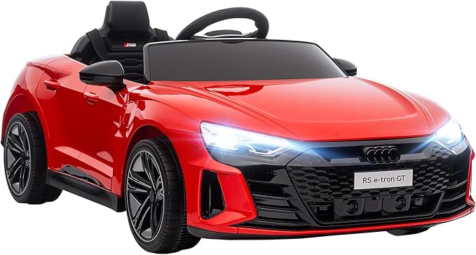Aosom Licensed Audi RS e-tron GT 12V Ride On Car Truck for Kids, Electric Car Ride On Vehicle w/Parent Remote Control, Music, Lights, for Toddlers, Red