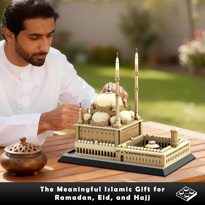 Mosque of Mohammed Ali Cairo Building Set – 620Pcs Architecture Model Kit, Egypt Landmark, Home Office Decor, Collectible Travel Souvenir for Architecture Enthusiasts