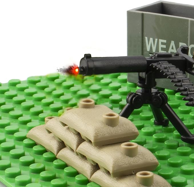Military Weapons Pack 24 Pcs UK Accessories Kits Toys, Army Equipment Gear WW2 Guns for Boys 6+, Compatible with Mini Figure of Major Brand