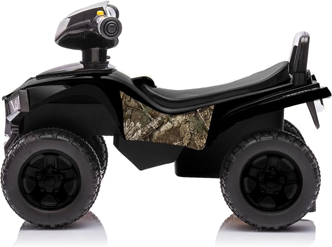 Best Ride On Cars Realtree Officially Licensed Black Quad Push Car for Toddlers 18–36 Months | Foot-to-Floor Ride-On with Horn Sounds, Under-Seat Storage & 4-Wheel Design | Safe Indoor/Outdoor Fun