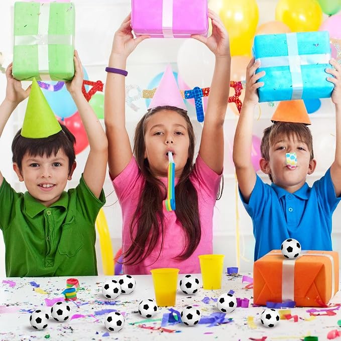 Hooqict Mini Soccer Stress Balls 25 Pack Small Foam Sports Stress Ball for Kids Squeeze Ball Anxiety Relief Toy Boy Soccer Party Decorations Supplies Class Prizes