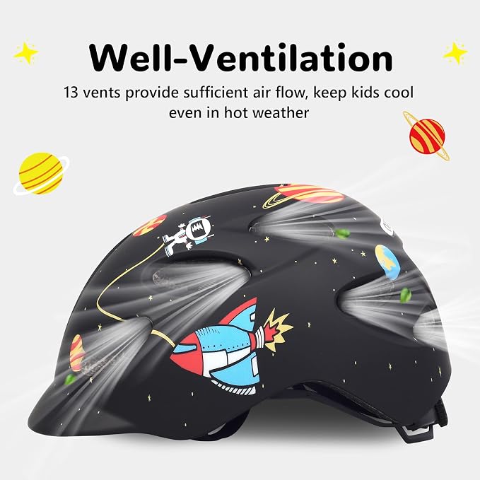 Kids/Youth Bike Helmet for Boys Girls and Teens, Adjustable and Multi-Sport for Bicycle, Kick Scooter, Skateboard, Roller/Inline Skate