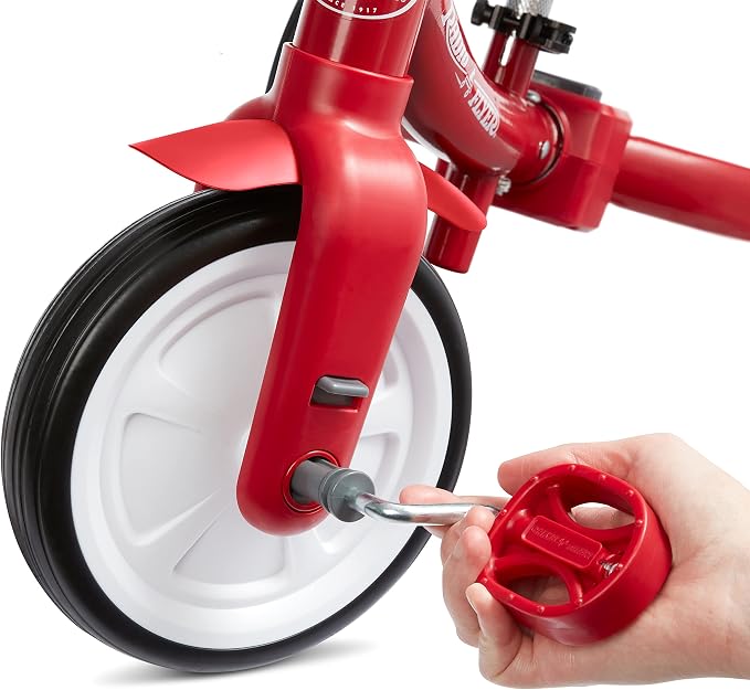 Radio Flyer Triple Play Trike, For Ages 1-3, 3-in-1 Ride-On, Tricycle or Balance Bike, Tool-Free Transformation, Adjustable Padded Seat, Pedal Storage, Ringing Bell, Steel Frame, Tricycle for Toddlers