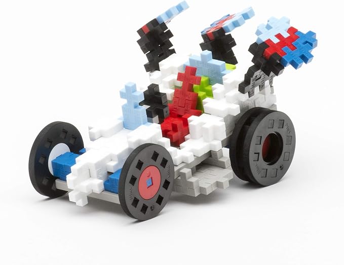 PLUS PLUS GO! Educational Tub Wheel Mix - 2,600 Pieces, 15 Baseplates, 24 Wheels, 36 Big Wheels - Model Vehicle Set, Interlocking Mini Building Blocks for Kids, Fun Stem Toys for Kids