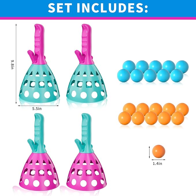 Bennol Outdoor Game Toys for Kids Boys with 20 Balls Pop Pass Catch Ball Game Outside Toys Gifts for 3 4 5 6 7 8+ Year Old Boy Kids Outside Outdoor Toy Gifts for Boys Ages 3-5 4-8