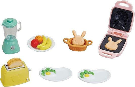 Calico Critters - Breakfast Playset - Dollhouse Furniture & Accessories – Kids Pretend Play Toy, Miniature Dollhouse Food & Accessories Set, Ages 3+