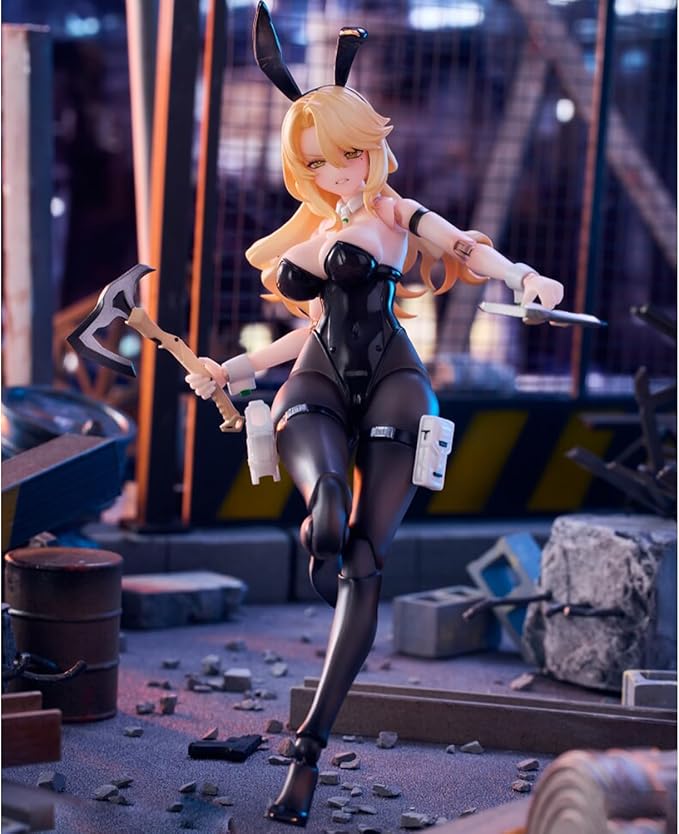 LEBOO 1/12 Action Figures Kit, Rabbit Girl Reaction Force Elena 6.29'' Movable Collectible Anime Cute Figure, Age 15 and Above