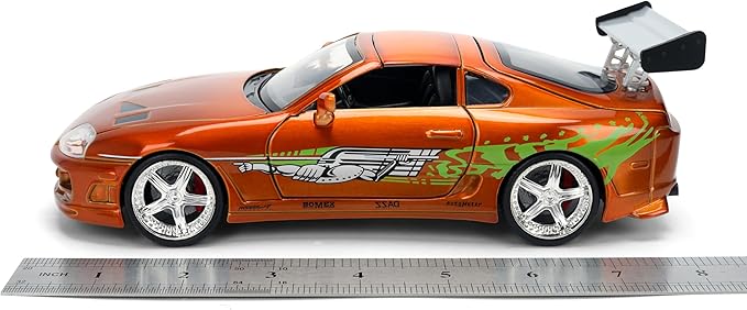 Diecast Model Car Compatible for Fast & Furious 25th Anniversary Edition 1:24 Brian's Toyota Supra in Brush Finish Color by Jada