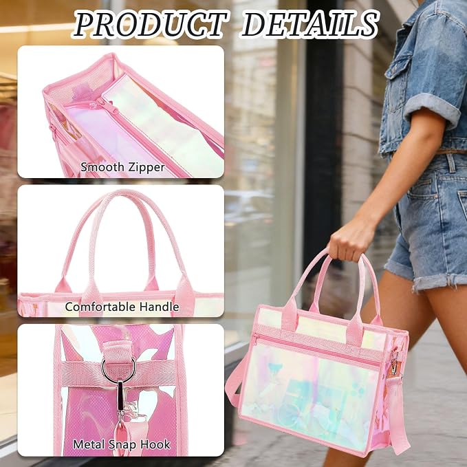 Fammart Mesh Beach Bag for Women, Large Beach Toy Pool Bag with Zipper Pocket, SandProof Cruise Essentials 2026 Family Travel