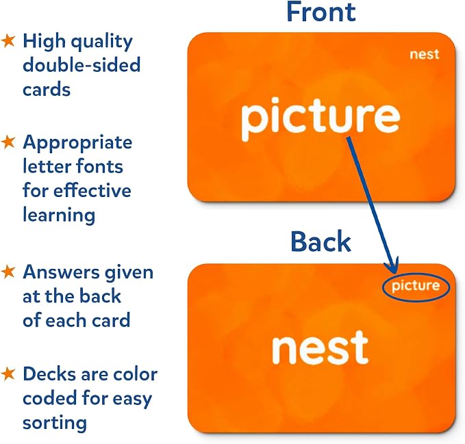 Skillmatics Flash Cards - 500 Sight Words for Preschool (Pre-K), Kindergarten, 1st, 2nd, 3rd Grade Gifts, Includes The Dolch & Fry Word List & 6 Unique Games