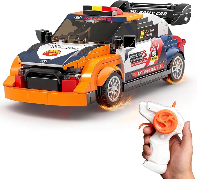 STEM Building Toys for 6 7 8 9 Years Old, 261PCS Remote Control RC Race Car Engineering Construction Kit, Educational Learning Blocks Set, Best Birthday Gift for Boys Girls Ages 6-8+