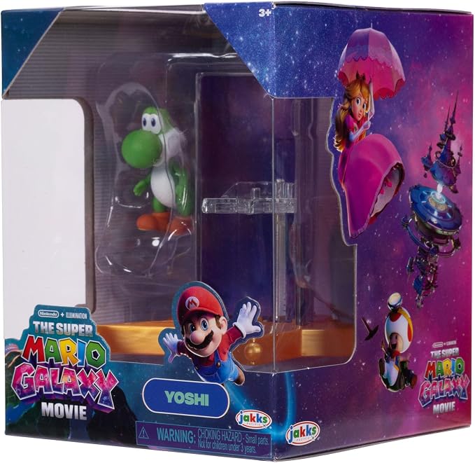 The Super Mario Galaxy Movie – 1.5” Mini Figures with Star Launcher Accessory 6-Pack Bundle - Includes Mario, Luigi, Yoshi, Princess Peach, Bowser Jr., and Wonder Bowser Jr.