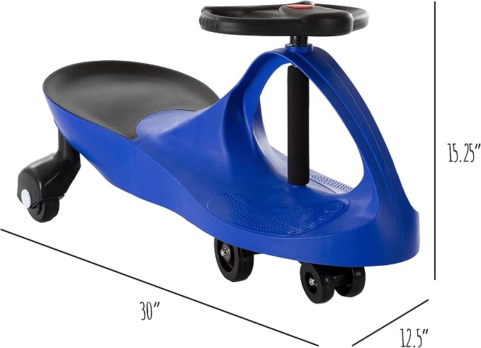 Wiggle Car - Ride on Toy for Ages 3 and Up - Toddler Ride on Toys with no Batteries, Gears, or Pedals Just Twist, Wiggle, and Go by Lil’ Rider (Blue)