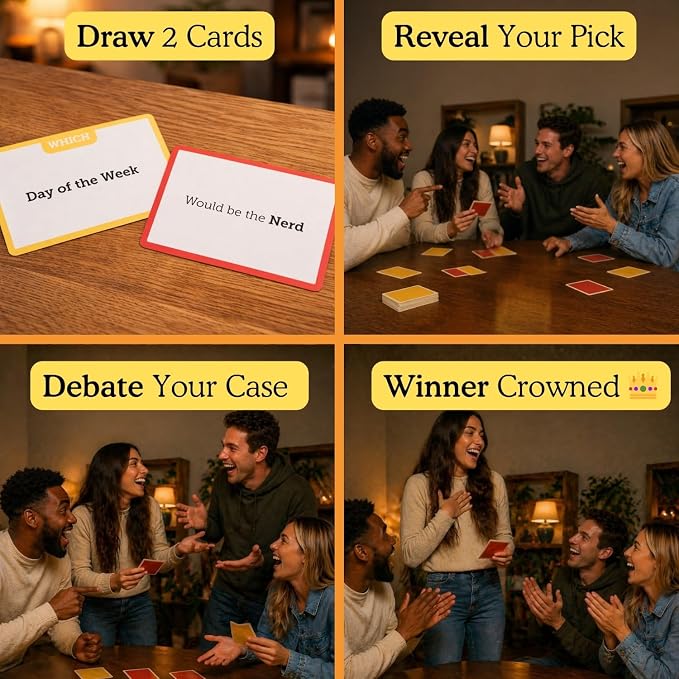 If Things were People – Funny Card Game for Family Game Night, Teens & Adults | Hilarious Debate Party Game for Families, Friends, Date Night & Parties | Easy to Learn | 2+ Players
