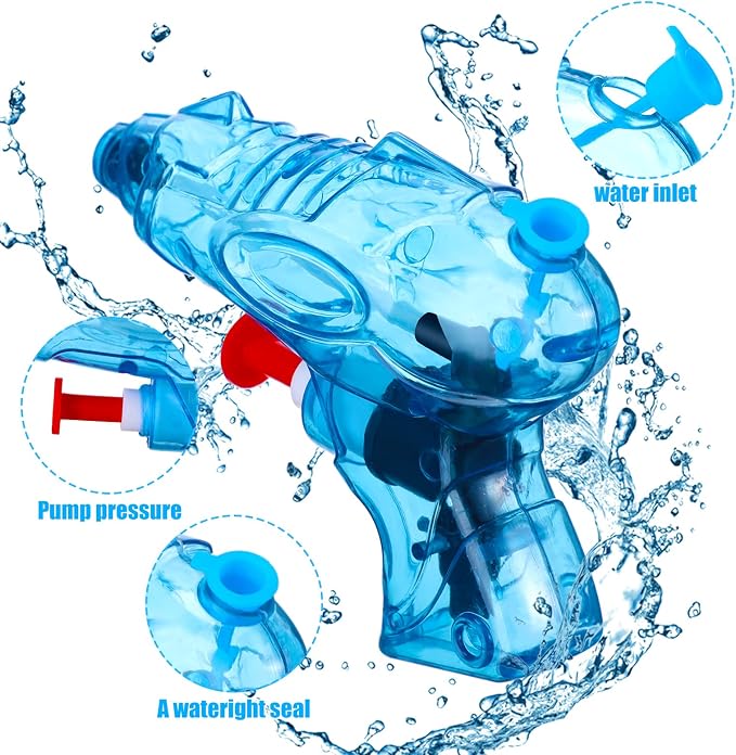 Threan 100 Pack Water Gun for Kids Mini Water Gun Toy Colors Plastic Squirt Pistol Small Fun for Adults Teens Summer Pool Beach Party Favor Outdoor Game Bath Birthday(Cool)