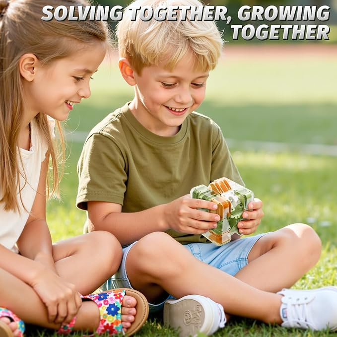3D Cube Puzzle for Kids 3-5 8-12, Education Sensory Toys with Color-Match Ball, Birthday Gift for Adults Kids 8 9+ Year Old Boy
