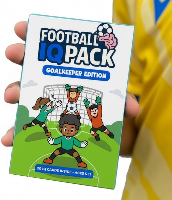 Soccer IQ Cards – Goalkeeper Edition: Game Intelligence Cards for Kids Ages 5–11 | Learn Mindset, Positioning, Shot-Stopping & Communication