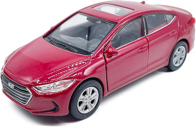 1:36 Scale Elantra Toy Car Model Metal Diecast Toy Vehicle, Doors Open Pull Back, Toys for Boys 3 4 5 6 7 Year Old Toddler Kids Gifts, Men Collection, Home Office Décor Cake Topper, Red
