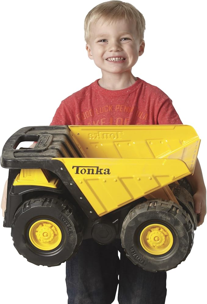 Tonka Toughest Mighty Dump Truck, Yellow, (L x W x H) 12.00 x 19.00 x 10.75 Inches