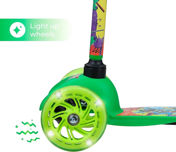Kick Scooter for Kids, 3 Wheel Self Balancing, Light Up LED Wheels