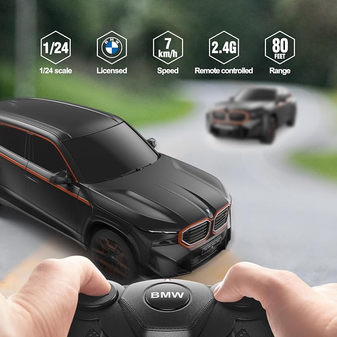 RASTAR RC Cars 1/24 BMW XM Label Red Remote Control Car for Kids Adults, Black 2.4GHz BMW Toy Car