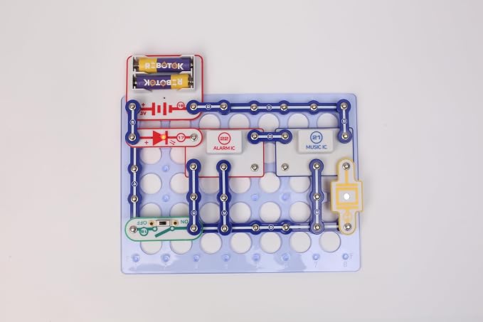 STEM Electronic Circuit Kit for Kids, Over 201 Projects, Physics Circuit Maker Kit, Science Experiment Educational Toy for Boys & Girls Ages 8+ (Mixed Color, 201)