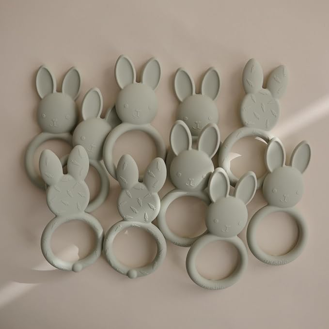 mushie Silicone Baby Teether Toy | Bunny