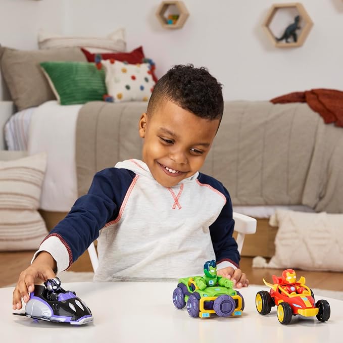 Marvel Toy Bundle, 3 Action Figures with 3 Vehicles & Accessories, 3-Inch Super Hero Toys for Kids, Ages 3+
