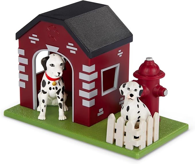 Terra by Battat – Firehouse Dogs Playset with 3 Toy Animal Figures, Realistic Dog Playset for Kids Imaginative Play, Durable Construction, 3+ Years