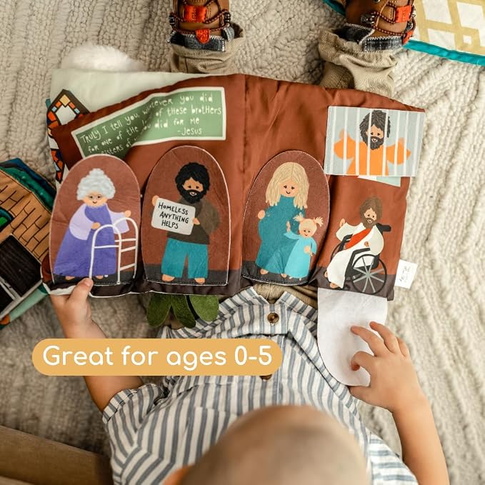 "Where is Jesus" Interactive Quiet Book for Young Believers - Discover Catholic Teachings with Engaging Exploration - Fun and Educational Tool for Early Faith Formation - Perfect Baptism Gift for Kids