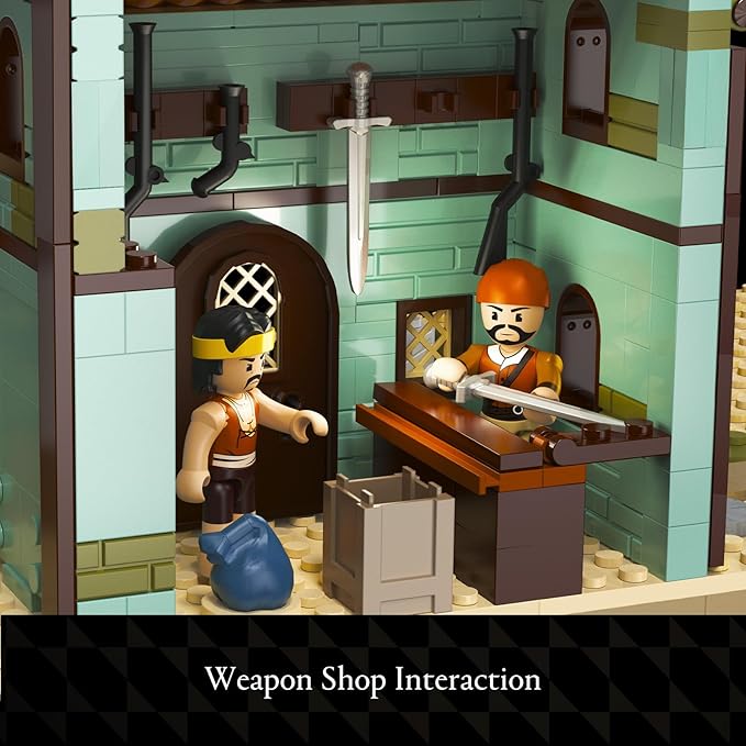 Wise Block Assassin's Creed Black Flag Havana Harbour Scene Building Set - Collectible Pirate Themed Build with 6 Minifigures for Fans, Building Block Gift for Adults Ages 18+, HA395106