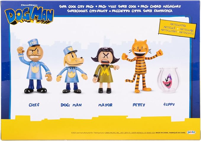Dog Man 2.5" Inch Figures 5-Pack Multipack from Jakks Pacific's Wave #3