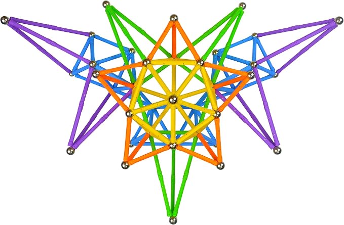 220PCS Magnetic Building Sticks Blocks, Magnet Educational Toys Magnetic Sticks Stacking Toys STEM Set, Non-Toxic Building Toy 3D Puzzle with Storage Bag