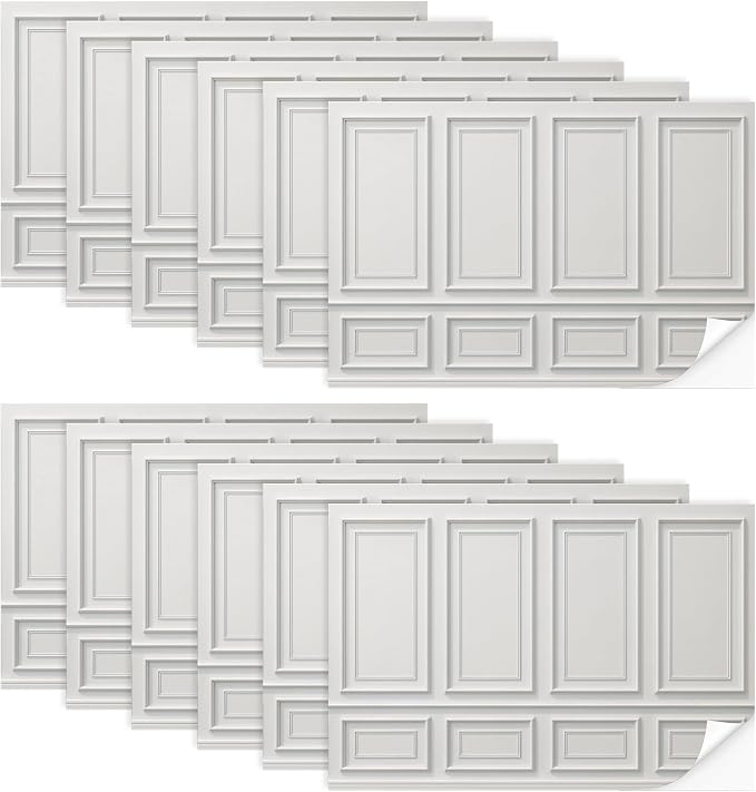 Flutesan 12 Pcs Miniature Dollhouse Wallpaper and Flooring Peel and Stick Mini DIY Self Adhesive Dollhouse Accessories 8.27 x 11.69 Inch (Vintage Artistic)