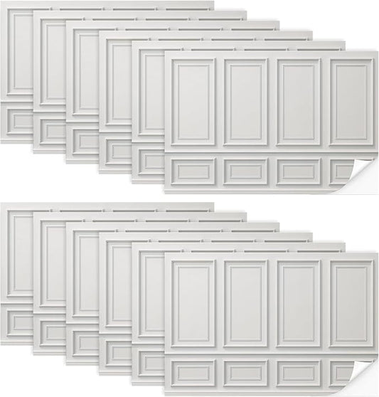 Flutesan 12 Pcs Miniature Dollhouse Wallpaper and Flooring Peel and Stick Mini DIY Self Adhesive Dollhouse Accessories 8.27 x 11.69 Inch (Vintage Artistic)