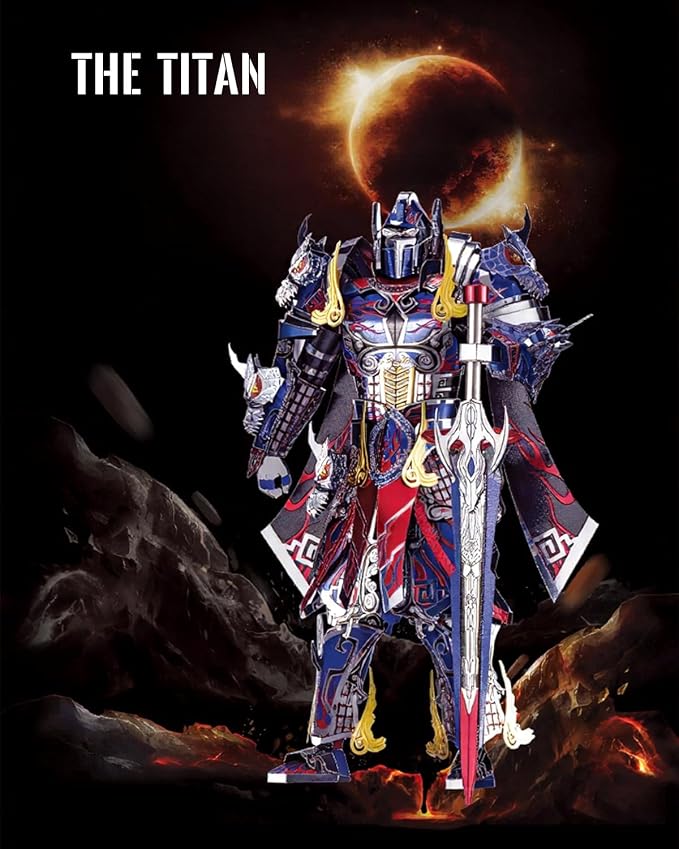 Piececool Metal 3D Puzzle for Adults The Titan Metal Mecha Model Kits, Brain Teaser DIY Building Kit Family Time,Home Decor Best Gifts