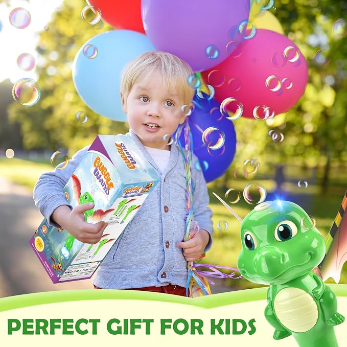 Chridark Dinosaur Bubble Wand Toys for Kids Age 3 4 5 6 7 8 Years Old: Bubbles Machine for Kids, Toddler Outdoor Toys, Gifts Birthday Presents for 3 4 5 6 Year Old Boys Girls