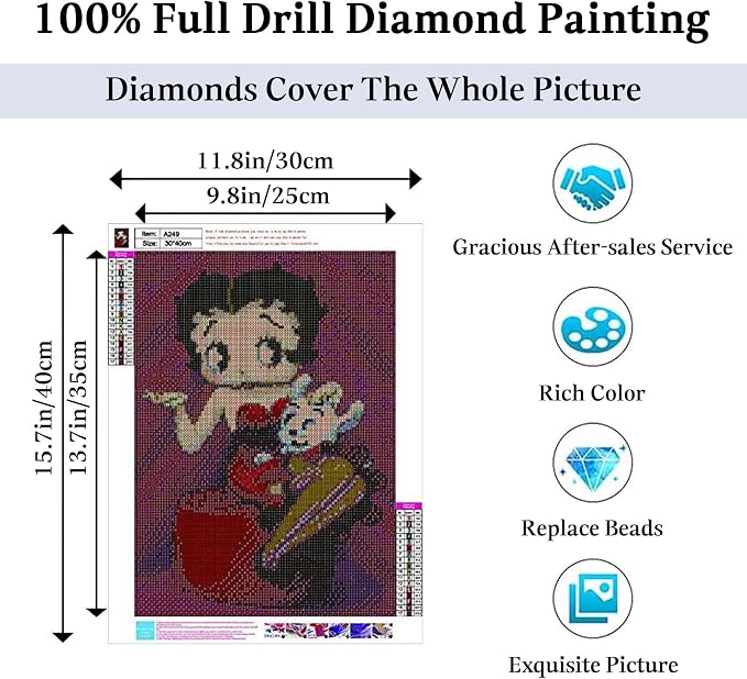 JAKI Diamond Painting Kits for Adults,Square Diamond Art Kits Adults,DIY 5D Full Drill Art Perfect for Relaxation and Home Wall Decor(12x16inch)