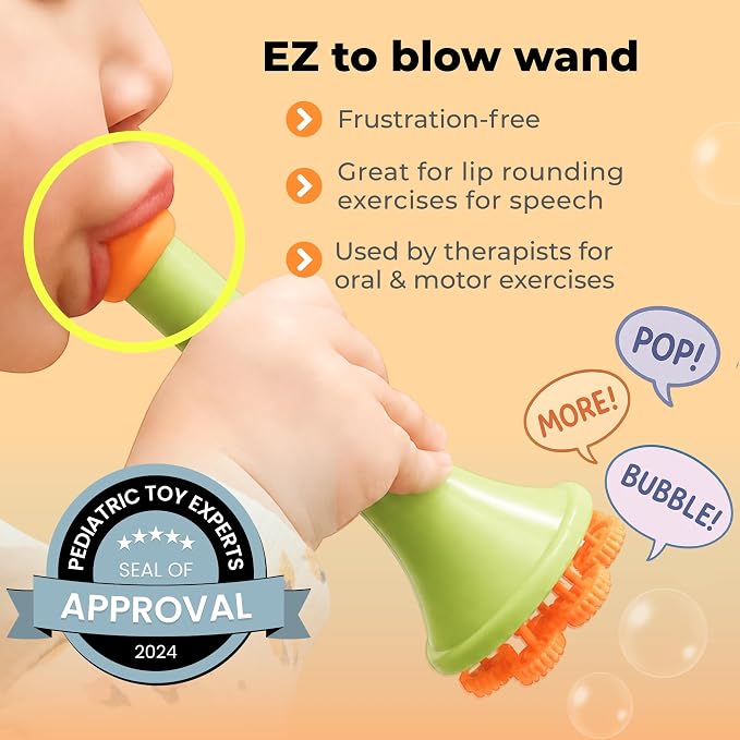 Innobaby Spike Long Lasting Outdoor Botanical Bubbles w/EZ Blow Wand &Tray
