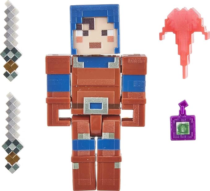 Mattel Minecraft Dungeons 3.25-in Collectible Hex Battle Figure and Accessories, Based on Video Game, Imaginative Story Play Gift for Boys and Girls Age 6 and Older