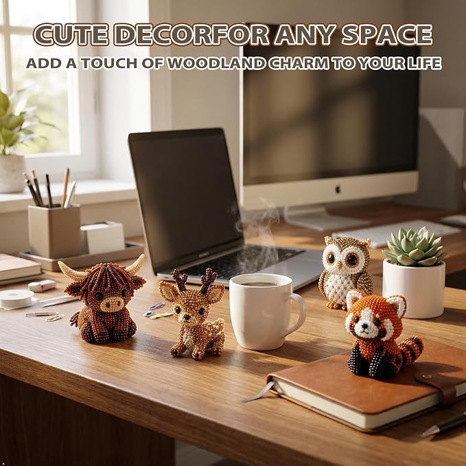 Pwewob 3D Beaded Animal Kit, Tiny Beaded Animal Kits 3D for Adults, Bead Animal Making Kit for Beginners & Craft Enthusiasts, Creative DIY Decoration Gifts for DIY Desk Decor & Creative Gift
