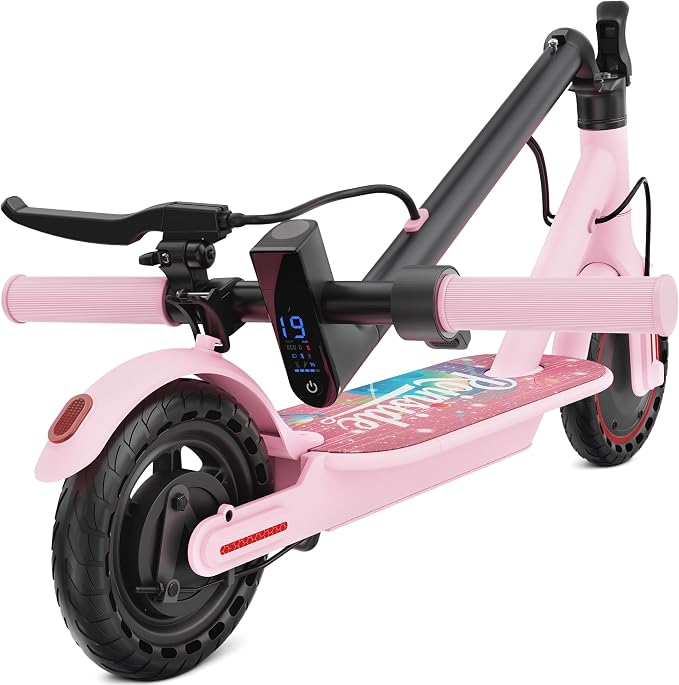 Roinside Electric Scooter for Big Kids - 8.5"/10''/14'' Solid Tires, 350W Motor, Up to 12Miles Long-Range Portable Commuting Scooter with Double Braking System, App