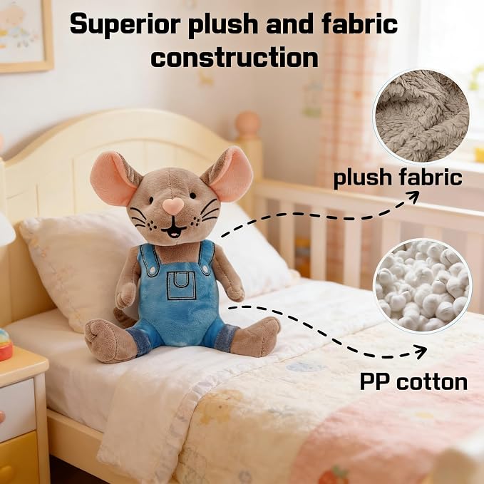 If You Give Mouse a Cookie Plush Toy, Cute Mouse and Cookies Soft Stuffed Animal Plush, Book Buddies Plushie, Ideal Gift for Kids Boys and Girls